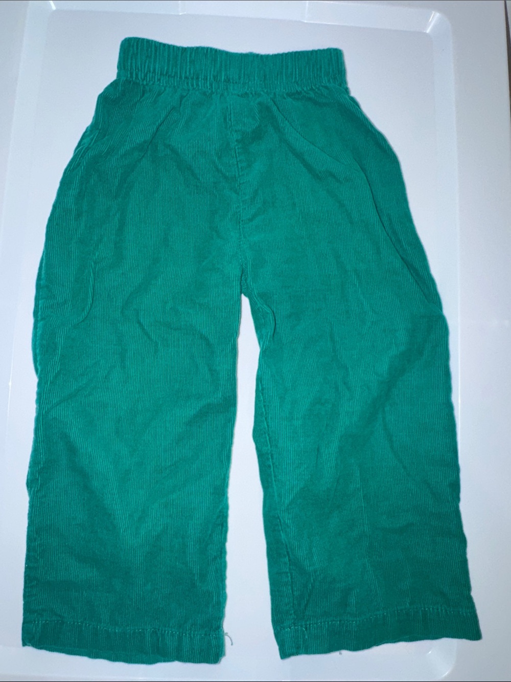 Kids Green Corduroy Pants
